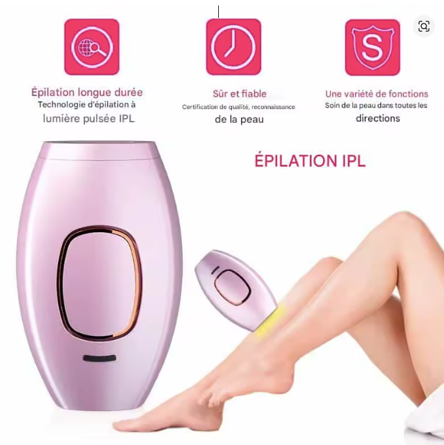 Appareil d’épilation à impulsions laser – doux & efficace