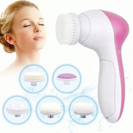Nettoyant Visage Électrique 5 en 1 – Brosse Spa et Massage Facial