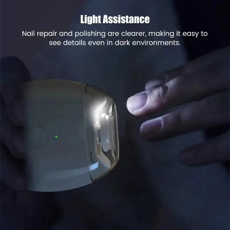Coupe-Ongles Électrique 2 en 1 avec LED